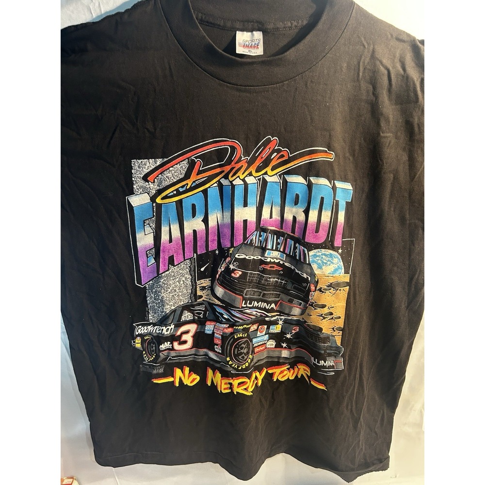 Vintage Dale Earnhardt NASCAR Faded Shirt Mens Xl Black Single Stitch NASCAR‎